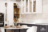 Кухня «Софья» цвет белый + баклажан - изображение 2